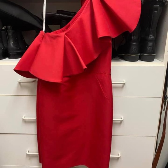 Halston Dress, red, size 2 - Picture 5 of 6